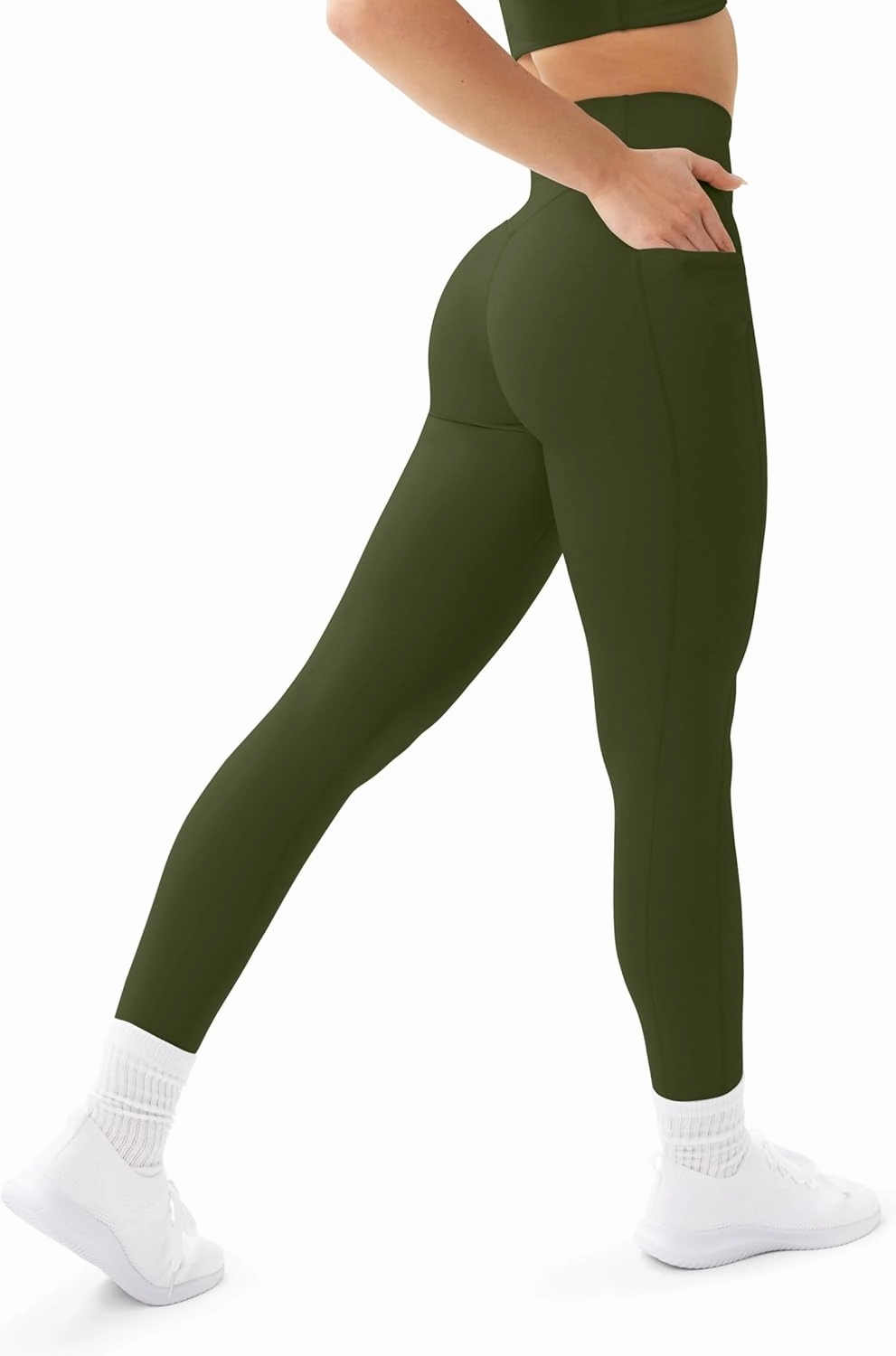 PAVOI ACTIVE Leggings with Pockets | Compressive High Waisted Butt Sculpting Women's Full Length Workout Pants | HiPerform