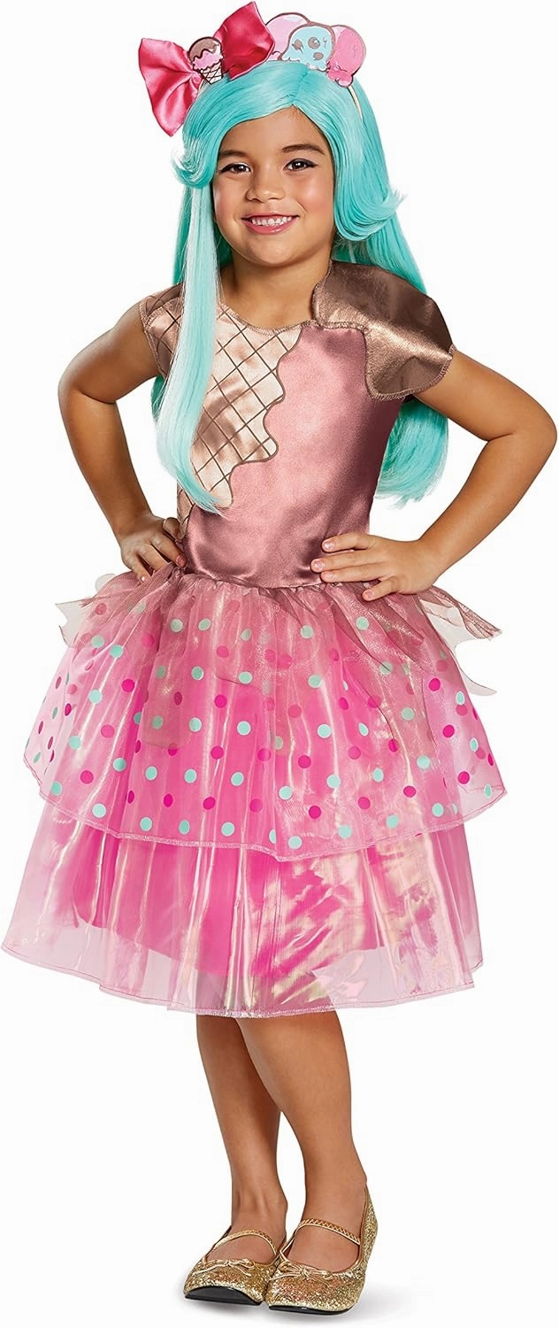 Peppa-Mint Deluxe Shoppies Costume, Pink/Brown, Small (4-6X)