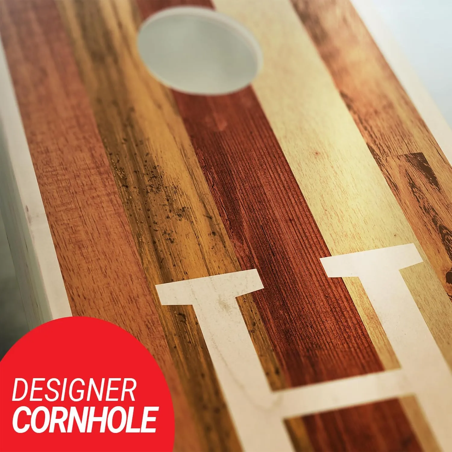 Personalized Multicolor White Monogram Cornhole Boards - Includes 2 Boards and 8 Bags with Your Personalization