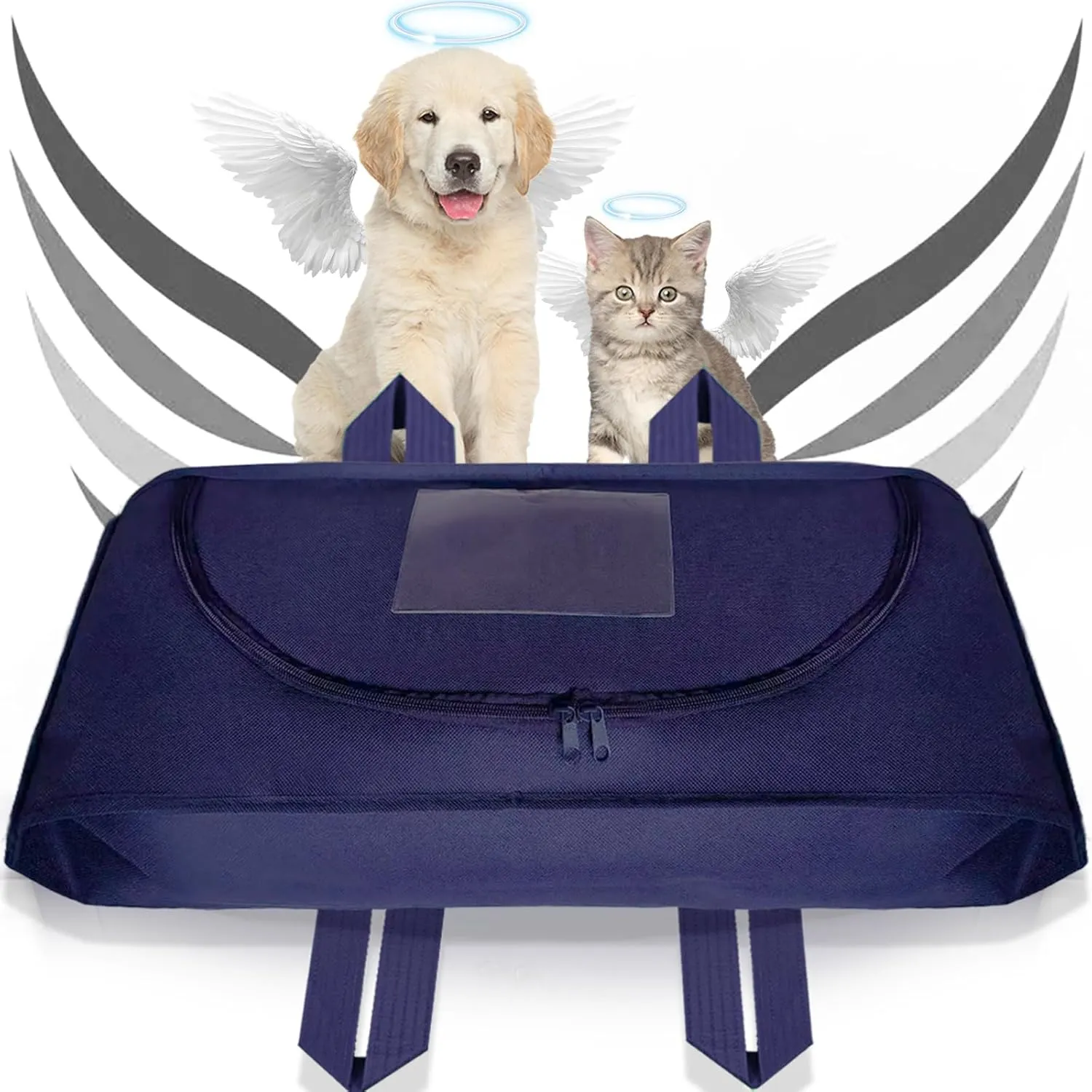 Pet Burial Body Bag 41"*19",Eco-Friendly Pet Burial and Cremation,Wider and Thicker 4 Handles,Burial with Decency and Dignity for Dogs Cats and Animals（L）