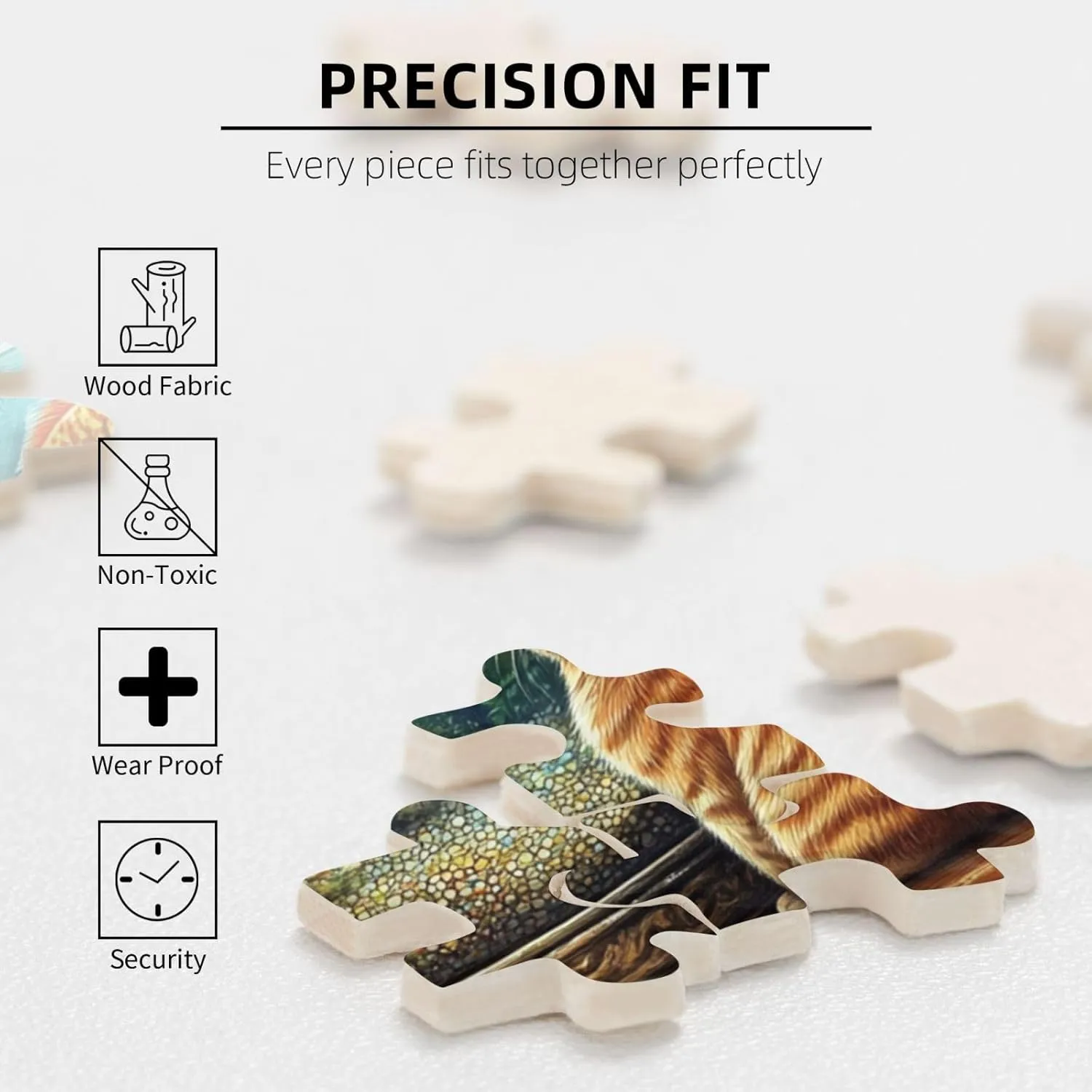 Pet Jigsaw Puzzle 1000 Pieces, Cat in Front of Fish Tank, Wooden Puzzles for Adults, Vibrant and Unique, Creative Entertainment Game, Challenging Brain Exercise, Stress Relief