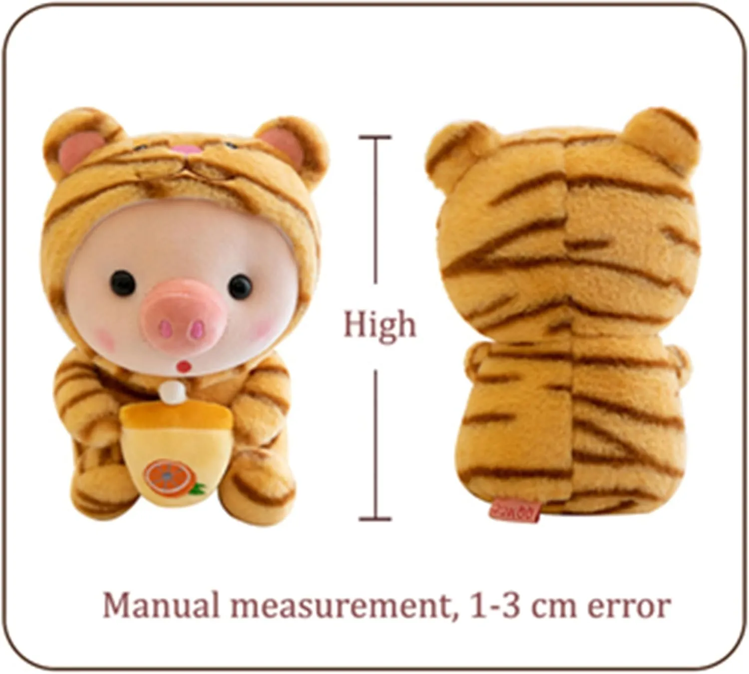Pig Stuffed Animal Plush Toy Pig Dress Up Frog Tiger Rabbit Cute Plush Doll Girls Boys Kids Birthday Bedtime Party Gift (Pink, 20.4 in)