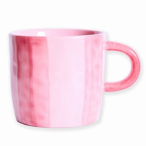 Pink Stripe Mug 2P Set One Size