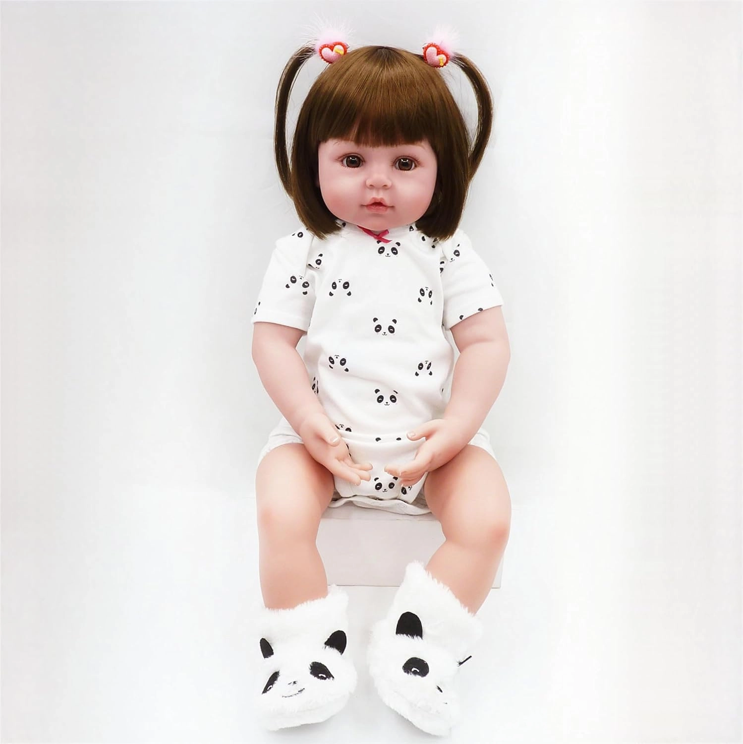 Pinky Lovely 18 inch 45cm Reborn Baby Girl Dolls Toddler Realistic Looking Life Like Baby Doll Vinyl Silicone Baby Doll Toy for Kids 3 