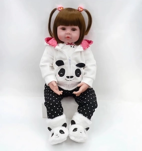 Pinky Lovely 18 inch 45cm Reborn Baby Girl Dolls Toddler Realistic Looking Life Like Baby Doll Vinyl Silicone Baby Doll Toy for Kids 3 