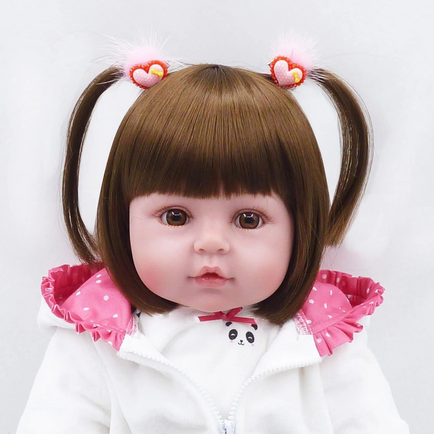 Pinky Lovely 18 inch 45cm Reborn Baby Girl Dolls Toddler Realistic Looking Life Like Baby Doll Vinyl Silicone Baby Doll Toy for Kids 3 
