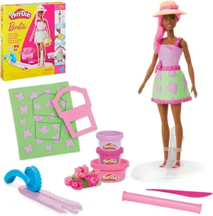 PLAY-DOH Barbie Garden Party Designer Doll, Make Doll Clothes with Modeling Compound & 10 Fashion Accessories, Arts & Crafts for Girls & Boys 5  (Amazon Exclusive)