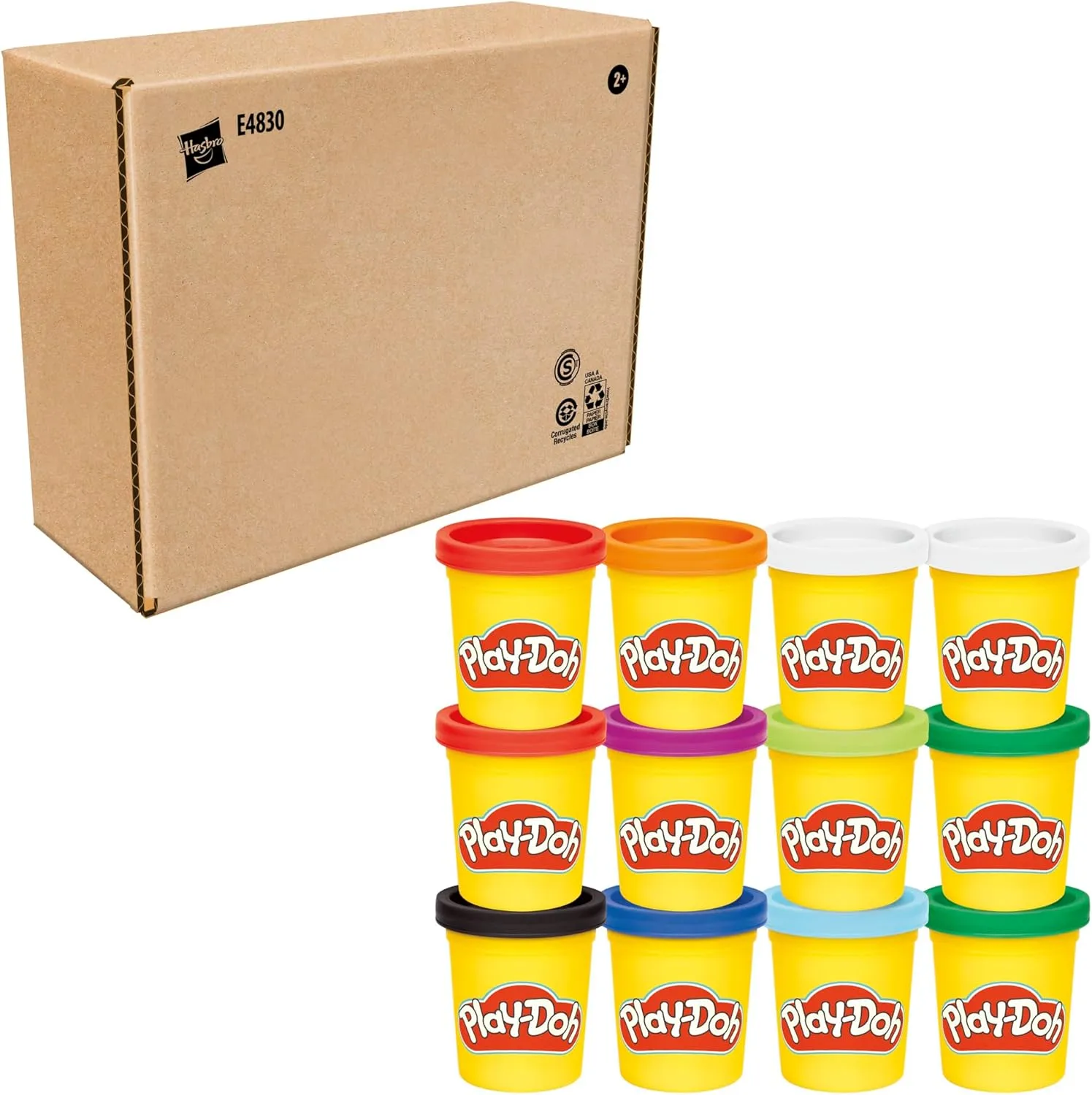 Play-Doh Jewel Colors Bulk 12-Pack of 4-Ounce Cans, Party Favors, Kids Arts & Crafts, Preschool Toys, Ages 2  (Amazon Exclusive)
