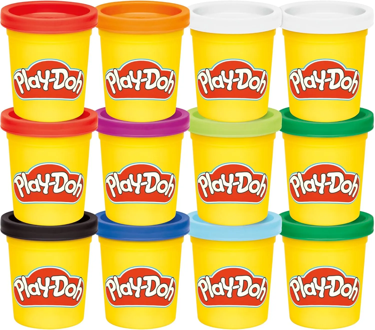 Play-Doh Jewel Colors Bulk 12-Pack of 4-Ounce Cans, Party Favors, Kids Arts & Crafts, Preschool Toys, Ages 2  (Amazon Exclusive)