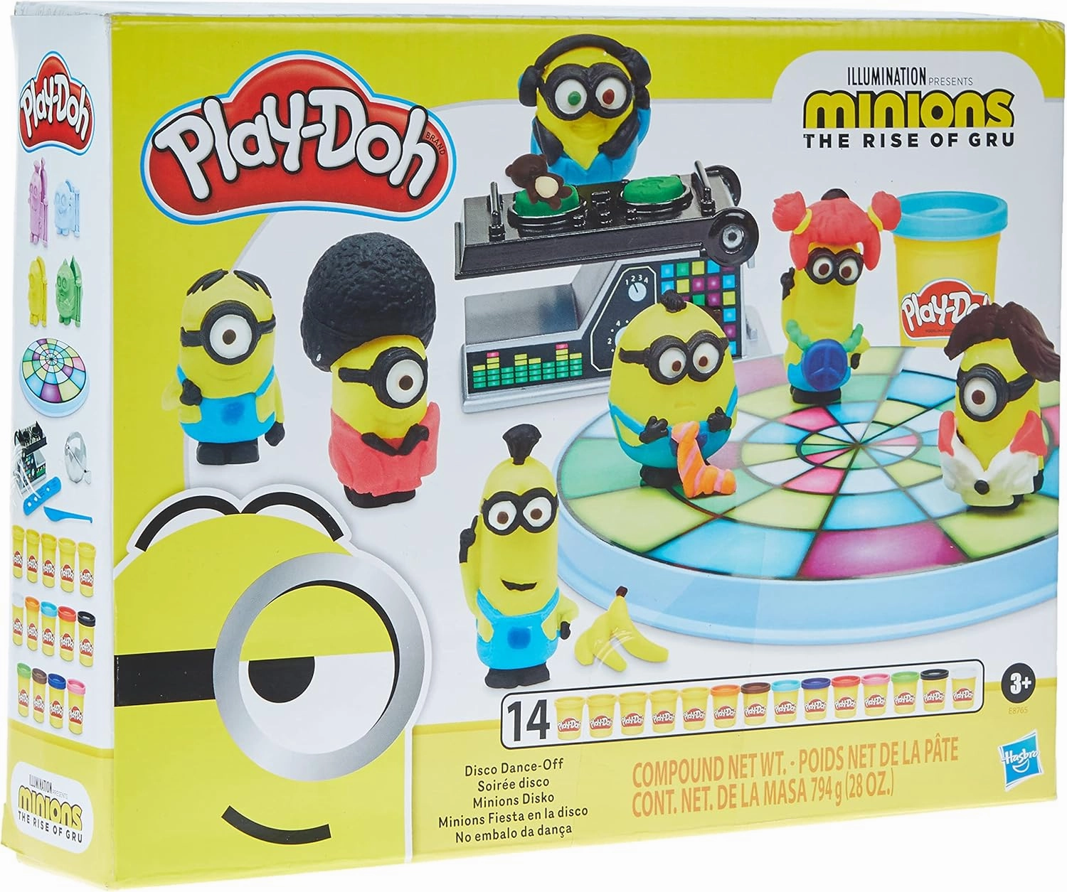 Play-Doh Minions: The Rise of Gru Disco Dance-Off Toy for Kids 3 Years and Up with 14 Non-Toxic Cans