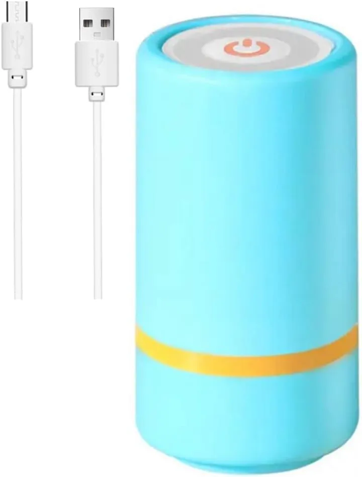 Portable USB Rechargeable Handheld Mini Bag Sealer Kitchen Smart Small Food Household Vacuum Sealer Easy Carrying with 10 Bags Blue