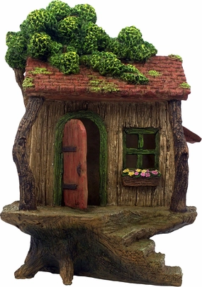 PRETMANNS Fairy Garden House – Fairy House for Outside – 9” High with Door That Opens – Sturdy Fairy Garden Building – Lovely Miniature Garden Accessories Supplies