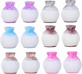 PRETYZOOM 12Pcs Miniature Flower Bottle Models Doll House Decor Cute Flower for Miniature House Accessories for DIY Floral Arrangements Dollhouse Settings