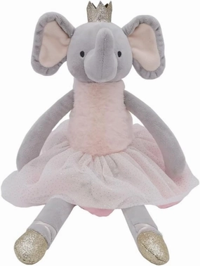 Princess Elephant Stuffed Animals,15.7" Pink Stuffed Elephant Plush with Skirt and Crown,Cute Doll for Girls
