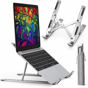 PRO Stand Compatible with Vertu Ascent Ferrari GT Durable Adjustable Desktop Holder, Portable, up to 21" Screens and 50 pounds! [Silver]