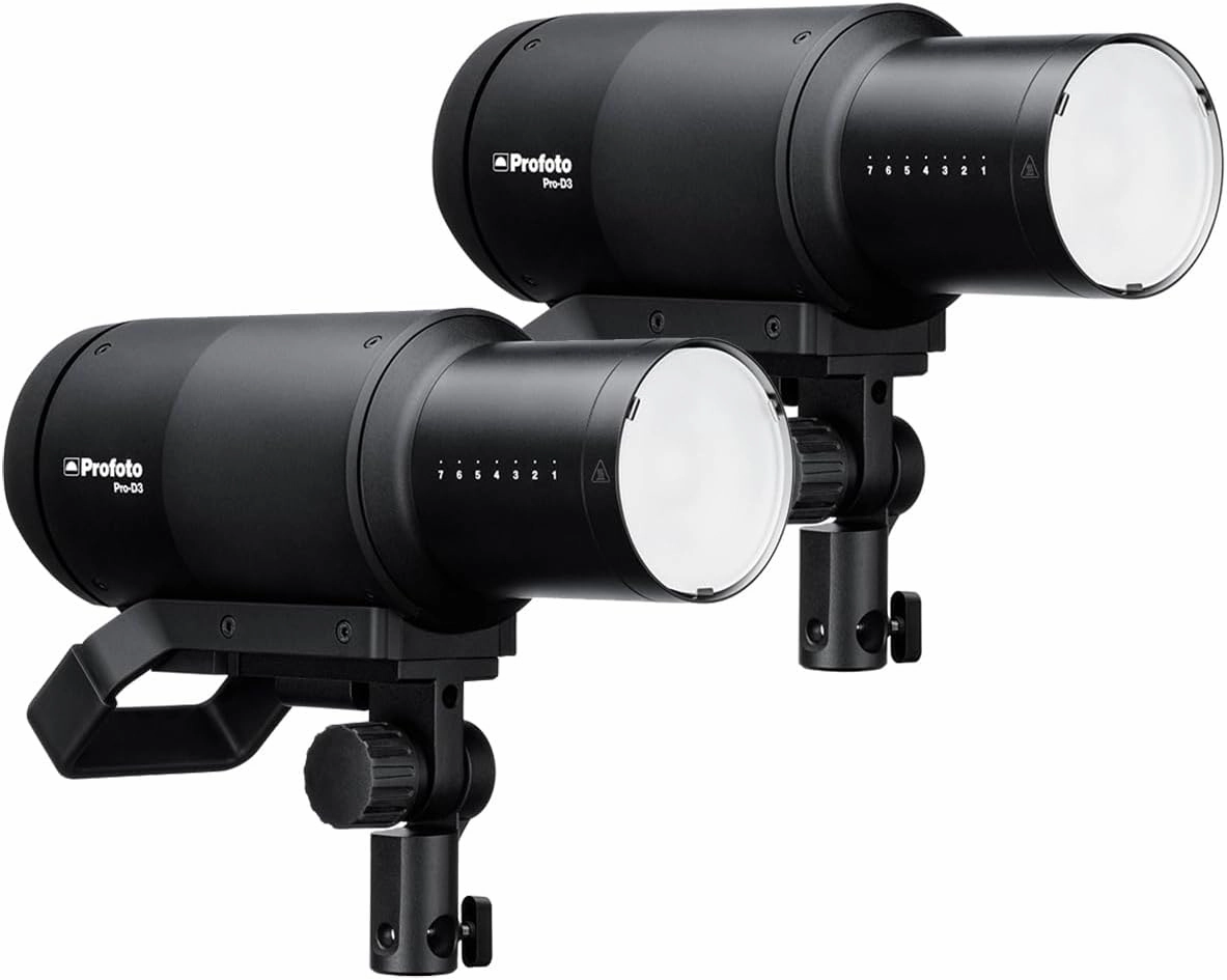 Profoto Pro-D3 Industrial-Grade Monolight with Fast Recycling Time and 3 Flash Modes (750W, 2-Pack)