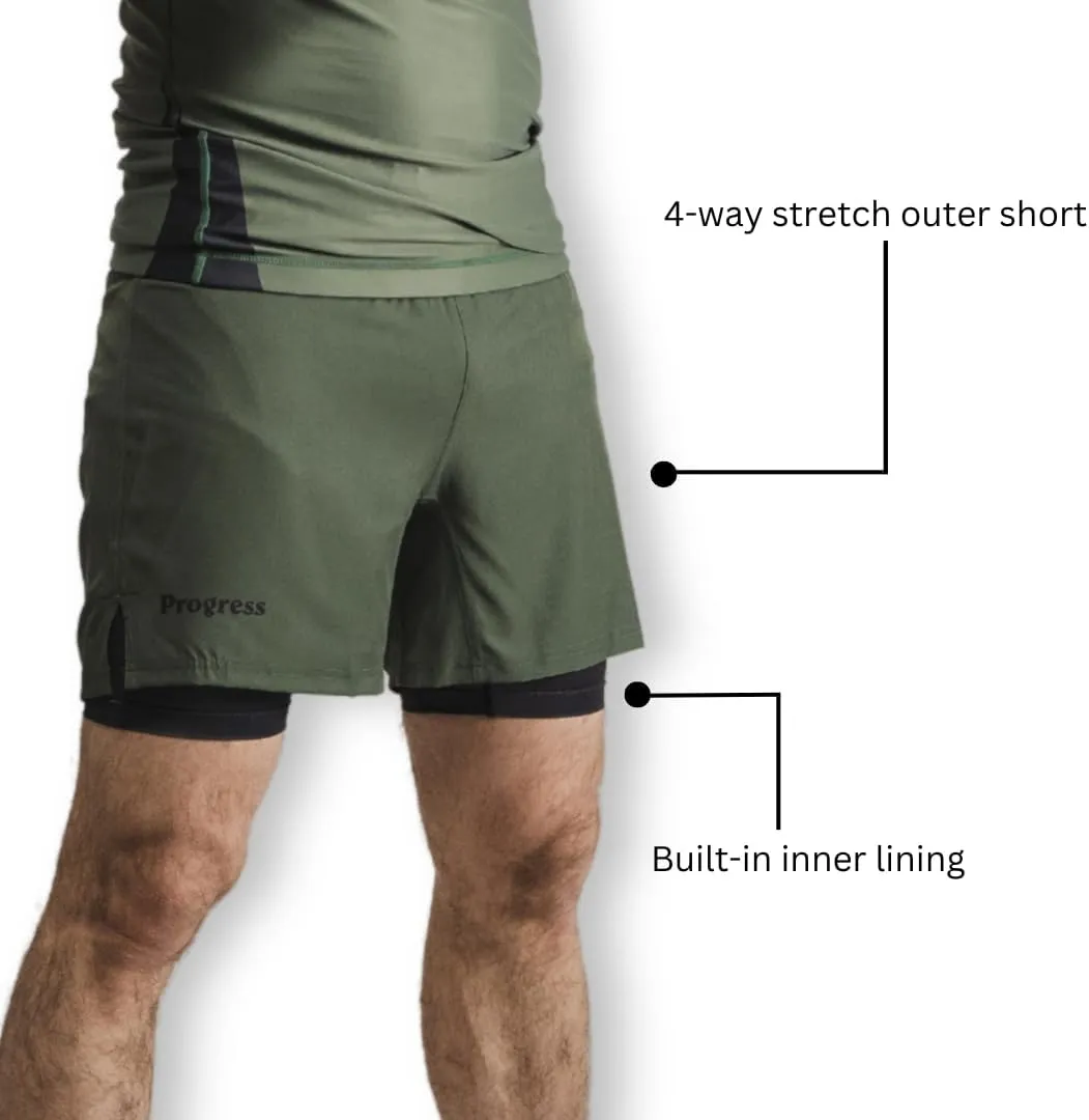Progress Jiu Jitsu Academy BJJ Board Shorts | Comfortable & Durable Mens Brazilian Jiu Jitsu Gym Shorts