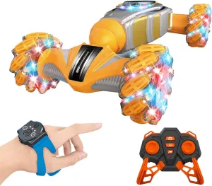 Pryme One Remote Control Stunt Spray Gesture car Remote Control and Gesture Sensing, 360 Degree Off Road Vehicle. All Terrain car with smoke lights and sounds Car Toy Gift for Boys and Girls.