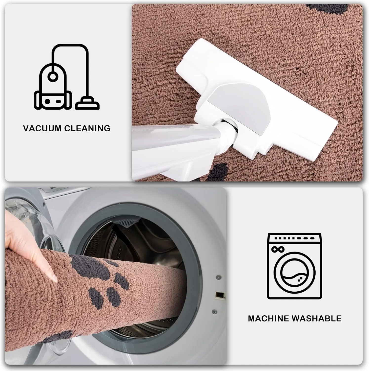 PURRUGS Dirt Trapper Door Mat 24" x 35.5", Non-Skid/Slip Machine Washable Microfiber Entrance Rug, Shoes Scraper, Dog Doormat, Super Absorbent Floor Mat for Muddy Wet Shoes and Paws, Light Brown