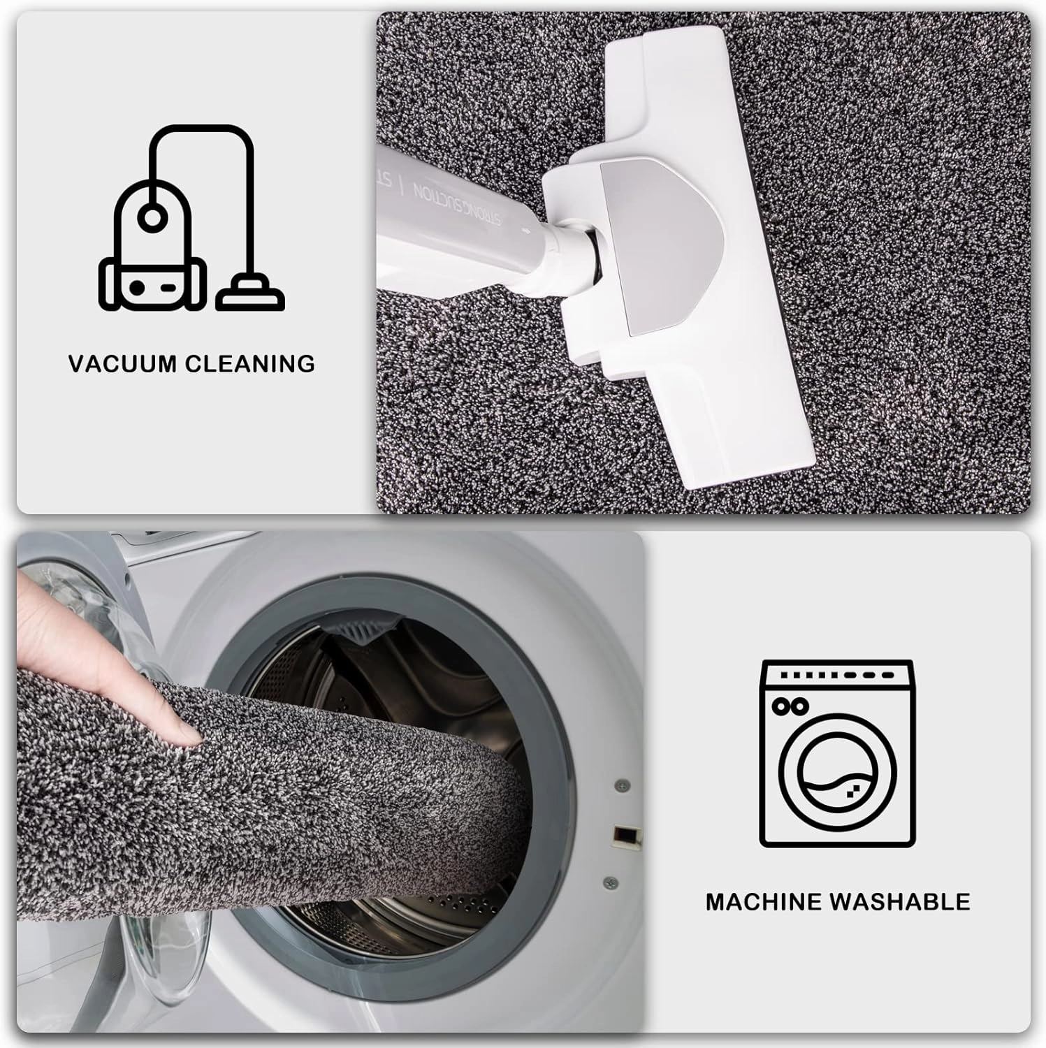 PURRUGS Dirt Trapper Door Mat 31.5" x 47", Non-Slip Machine Washable Entry Rug, Shoe Scraper, Dog Doormat, Super Absorbent Welcome Mat for Front & Back Door, Muddy Shoes & Paws,Light Grey-Dark Grey