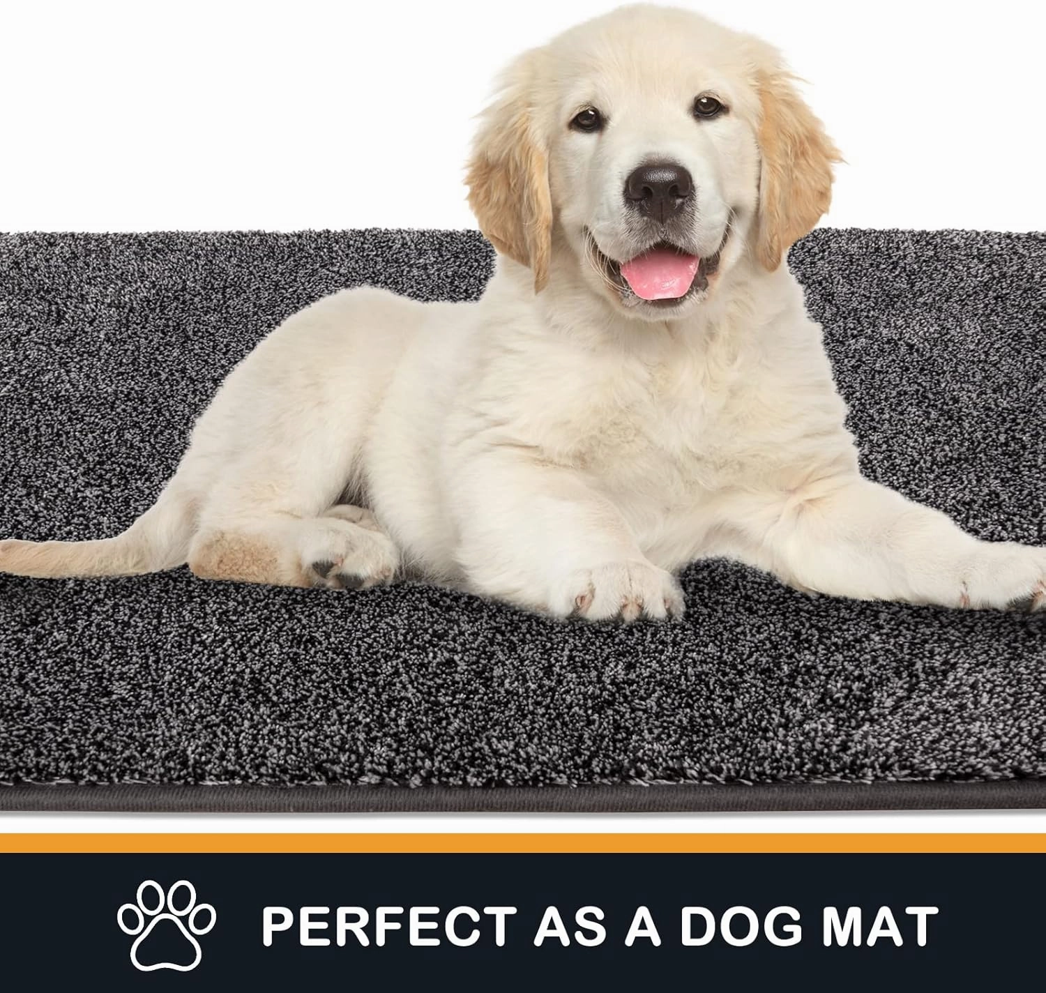 PURRUGS Dirt Trapper Door Mat 31.5" x 47", Non-Slip Machine Washable Entry Rug, Shoe Scraper, Dog Doormat, Super Absorbent Welcome Mat for Front & Back Door, Muddy Shoes & Paws,Light Grey-Dark Grey