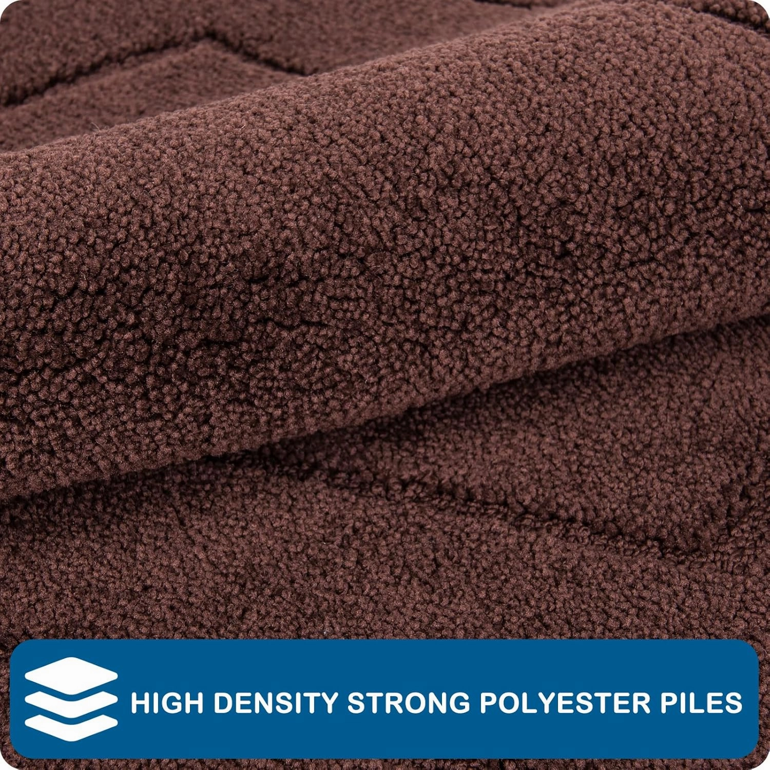 PURRUGS Machine Washable Kitchen Rug 24" x 35.5", Non-Slip/Skid Kitchen Runner Rugs & Floor Mats, Super Absorbent Soft Standing Mats for Kitchen, Sink & Laundry, Brown
