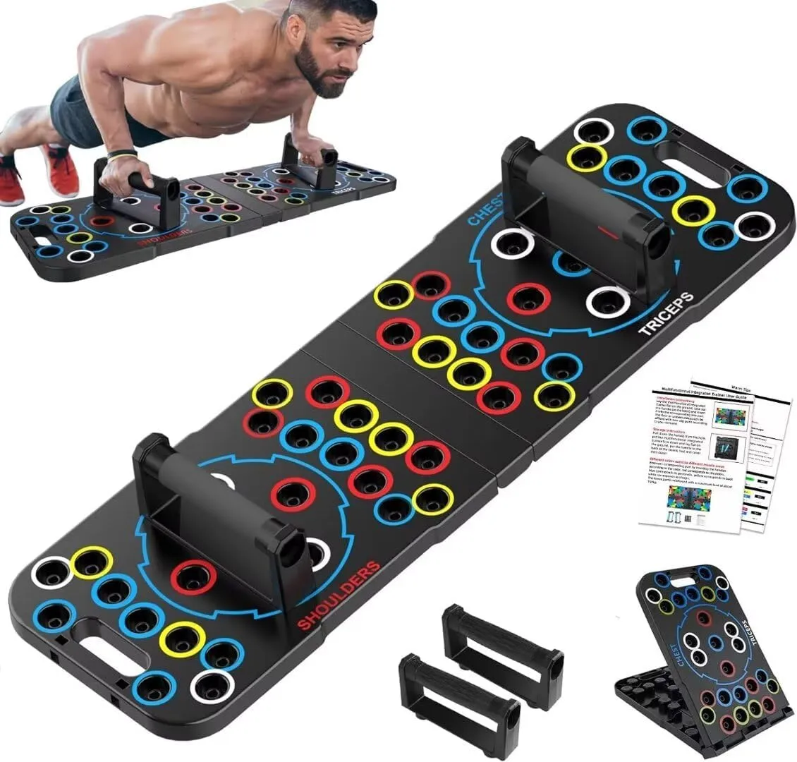 Push-up board stand fitness equipment home training exercise multifunctional folding training plate