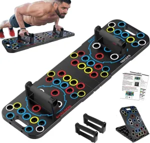 Push-up board stand fitness equipment home training exercise multifunctional pull rope folding training plate