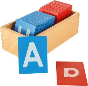 QTLCOHD Montessori Sandpaper Letters, Lowercase & Uppercase Tactile Letters for Preschool Learning, Sandpaper Letter Set for Kindergarten & Early Childhood Development