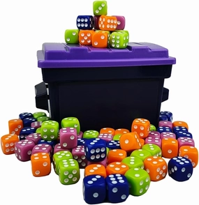 Quick-Paced Family Dice Game with Garbage Toss Challenge 80 Colorful Dice Set&Graffiti Sticker Pack for 2-6 Players,Perfect Interactive Party Game for Adults & Kids, Hilarious Game Night Entertainment