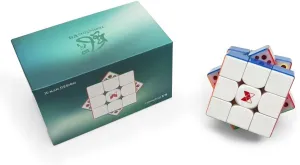 QY X Man Tornado V4 M UV Coated 2024 Magnetic Speed Cube 3x3 Stickerless (Pioneer UV Version)
