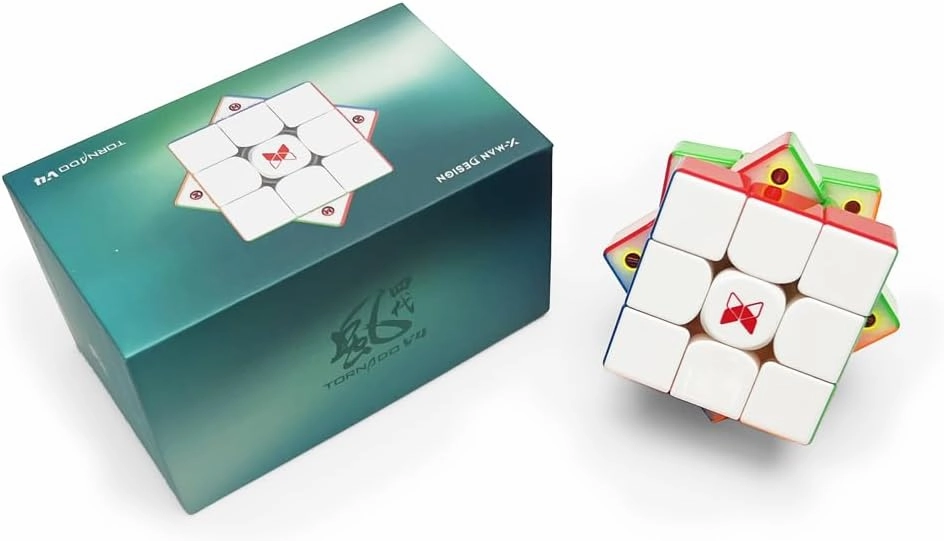 QY X Man Tornado V4 M 2024 Magnetic Speed Cube 3x3 Stickerless（Flagship Version）