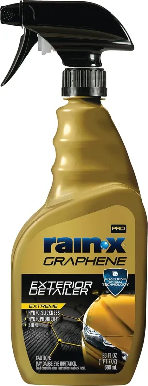 Rain-X PRO 620180SRP Graphene Exterior Detailer Spray, 23oz - Graphene Shield Technology Gently Removes Light Contaminants and Dirt, Enhances Gloss and Shine