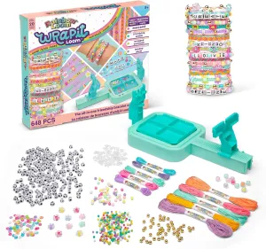 Rainbow Loom: Wrap it Loom Bracelet Maker - DIY Friendship String Bracelet Kit, 600 Beads, 4 Bracelet Styles, Jewelry Crafting Activity, Kids Ages 8 