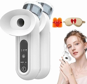 Raizev Steam Mask for Dry Eye, Eyerelis Steam Therapy Mask for Dry Eyes, Eyerelis steam Therapy Wand, Mini Soothing Steamer for Dark Circles Puffiness, Moisturizing Cleaning Soothing (2PC)