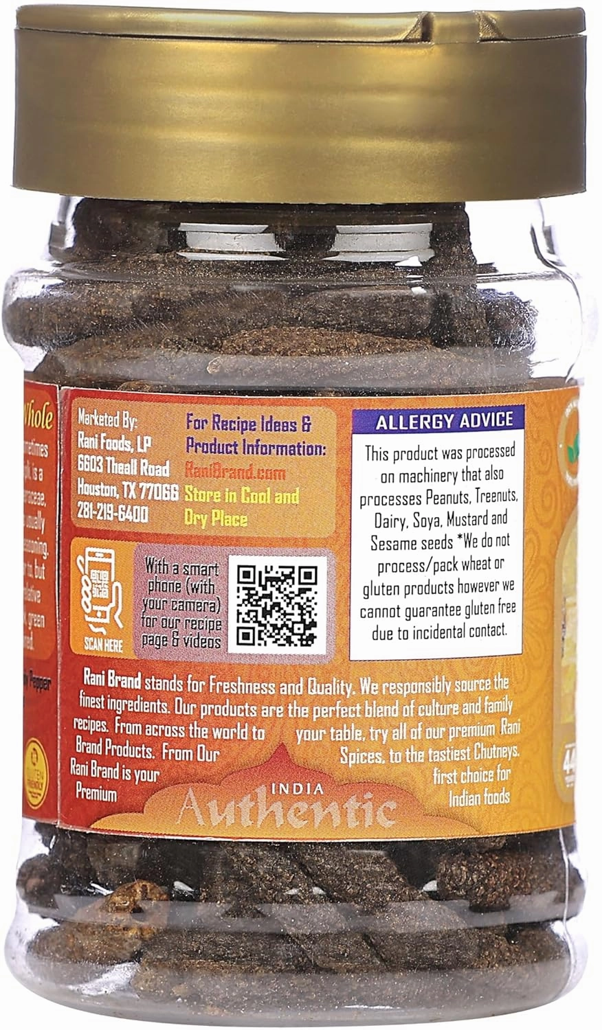 Rani Lindy Pepper Whole (Long Pepper, Piper Longum, Pipli) 3.88oz (110g) PET Jar ~ All Natural | Gluten Friendly | NON-GMO | Vegan | Indian Origin