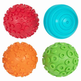 READY 2 LEARN Paint and Dough Texture Spheres - Set of 4 - Ages 2   - Mix and Match Sensory Fidget Toys for Toddlers - DIY Textures and Patterns, red, Blue, Orange, Green