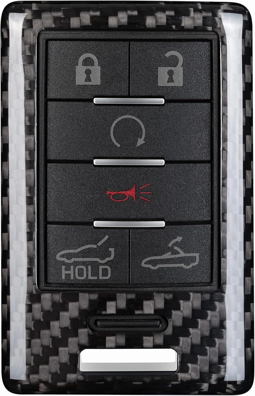 Real Carbon Fiber Key Fob Cover Compatible with Corvette C7 Cadillac, T-carbon Key Fob Protector Compatible with C7 Corvette 2014-19,Cadillac ATS CTS DTS XTS SRX STS Escalade 2008-14 Smart Key,Black
