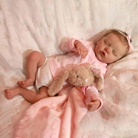 Realistic Reborn Baby Dolls, 18 Inch Sleeping Realistic Newborn Baby Dolls Silicone Full Body Real Life Baby Girl for Kids & Toddlers