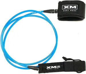 Regular Premium Surfboard Leash, 5/6/7/8/9/12ft Length, Cord (.270 in.) Unbreakable Swivels, Detachable Railsaver, Made in USA [3 Yr Warranty]