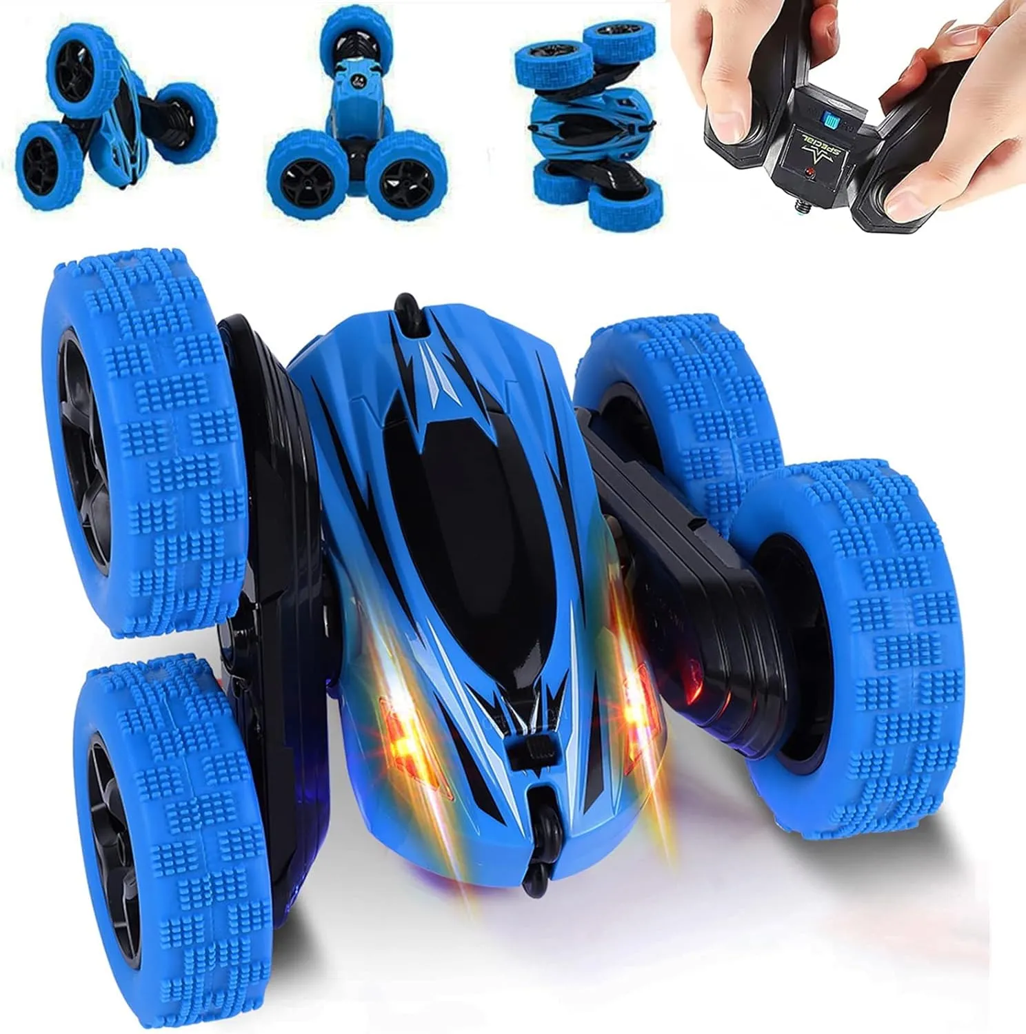 Remote Control Car RC Stunt Car Toy, Double Sided 360°Rotating Tumbling Rechargeable Car, High Speed 2.4Ghz Remote Control Race Car, 4WD Off Road Vehicle, 3D Deformation Car 1:24, Great Gift for Kids
