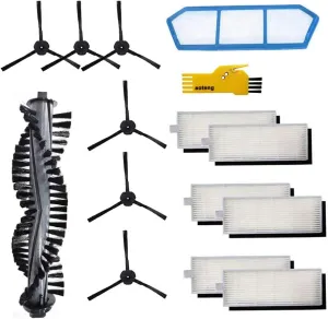 Replacement Parts for ILIFE A4s Robot Vacuum Cleaner Accessories Kit Pack of Main Brush, Primary Filter, Hepa Filter, Side Brush