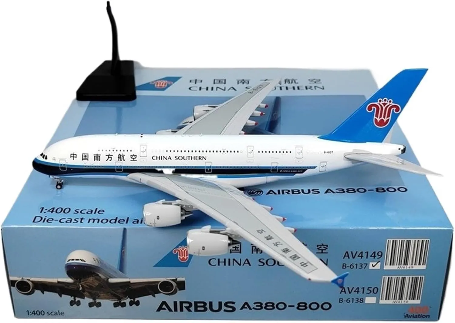 Replica Aircraft Models 1:400 Miniature Airplane for China Southern Airlines A380 B-6137 SkyTeam Detachable Wheels Scale Aircraft Model Kit Miniature Airplane Model