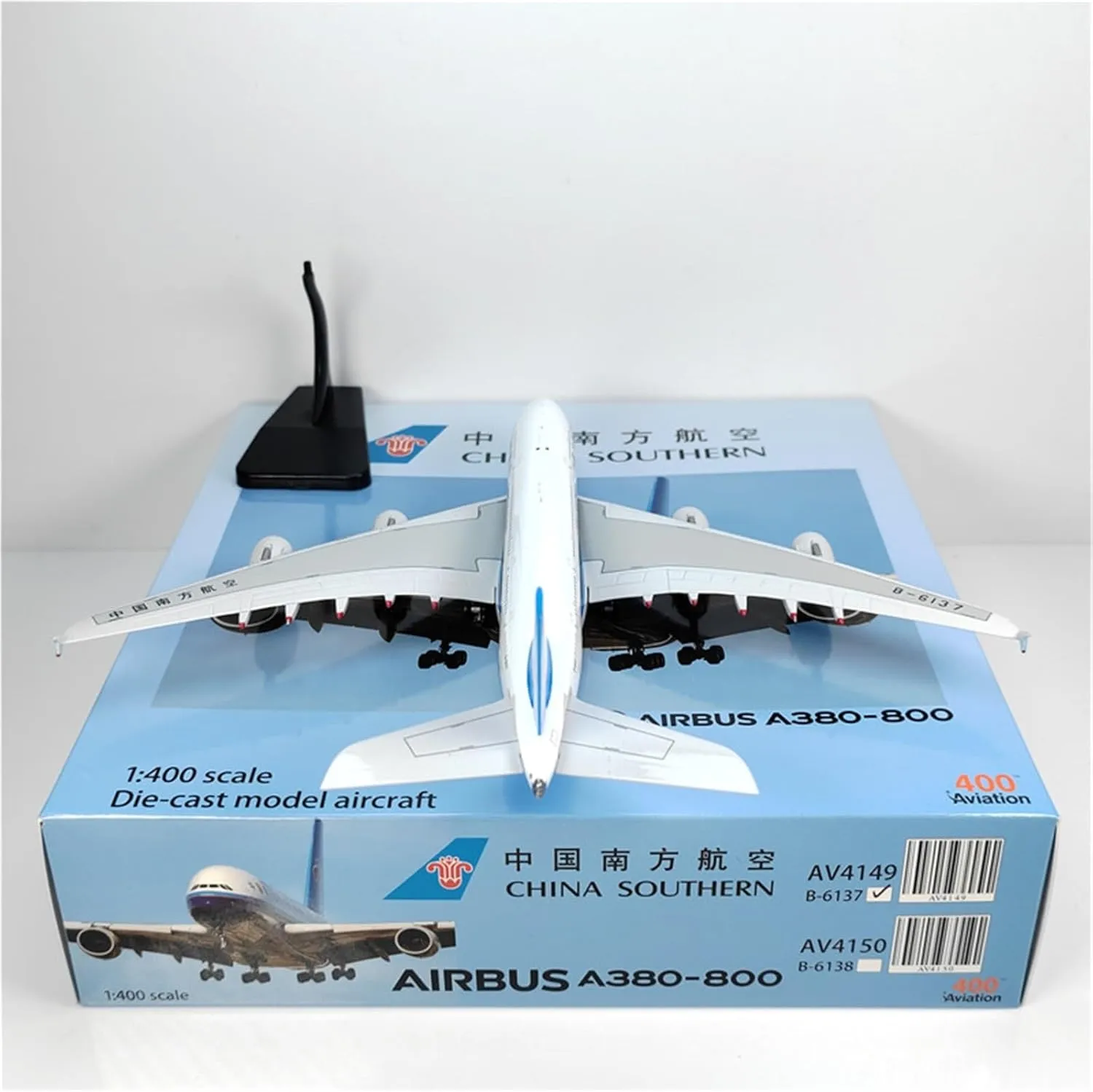 Replica Aircraft Models 1:400 Miniature Airplane for China Southern Airlines A380 B-6137 SkyTeam Detachable Wheels Scale Aircraft Model Kit Miniature Airplane Model