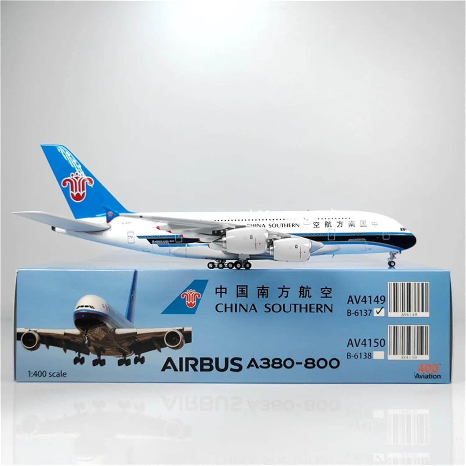 Replica Aircraft Models 1:400 Miniature Airplane for China Southern Airlines A380 B-6137 SkyTeam Detachable Wheels Scale Aircraft Model Kit Miniature Airplane Model