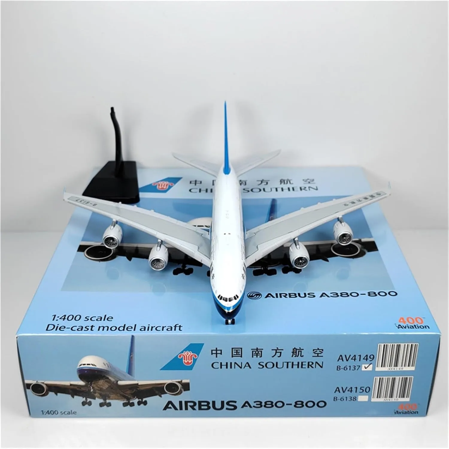 Replica Aircraft Models 1:400 Miniature Airplane for China Southern Airlines A380 B-6137 SkyTeam Detachable Wheels Scale Aircraft Model Kit Miniature Airplane Model