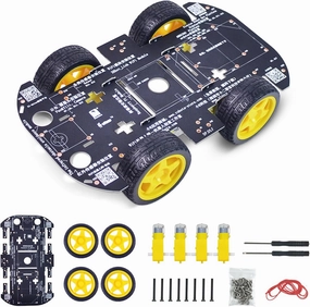 Robot Chassis 4wd Smart Robot Car Chassis Kit for Arduino/Raspberry Pi RC Car Chassis with TT Motor for DIY
