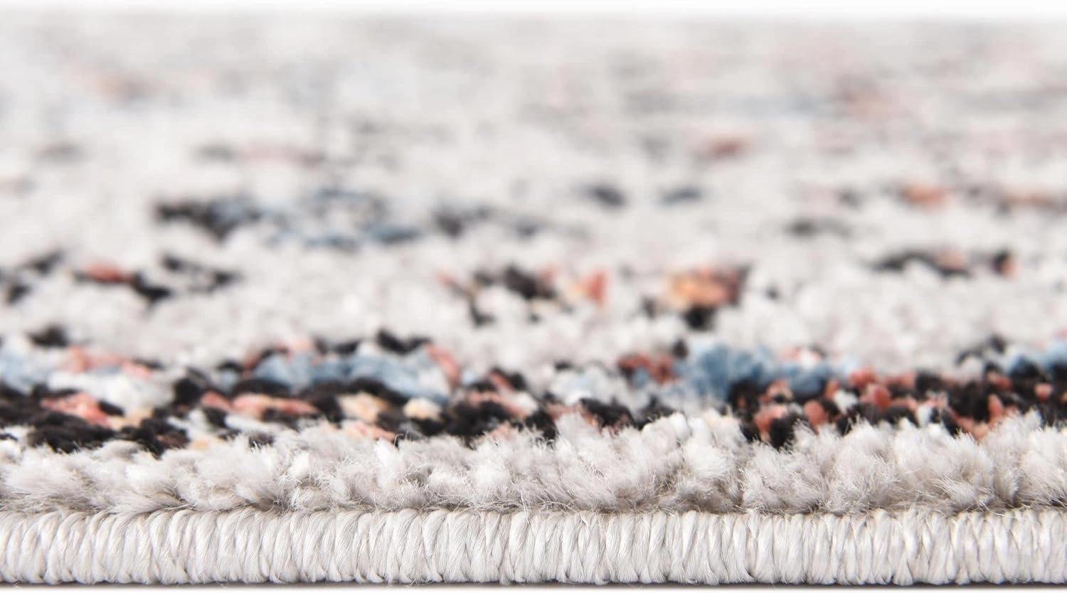 Rugs.com Aramis Collection Rug – 6 Ft Runner Gray Medium Rug Perfect for Hallways, Entryways