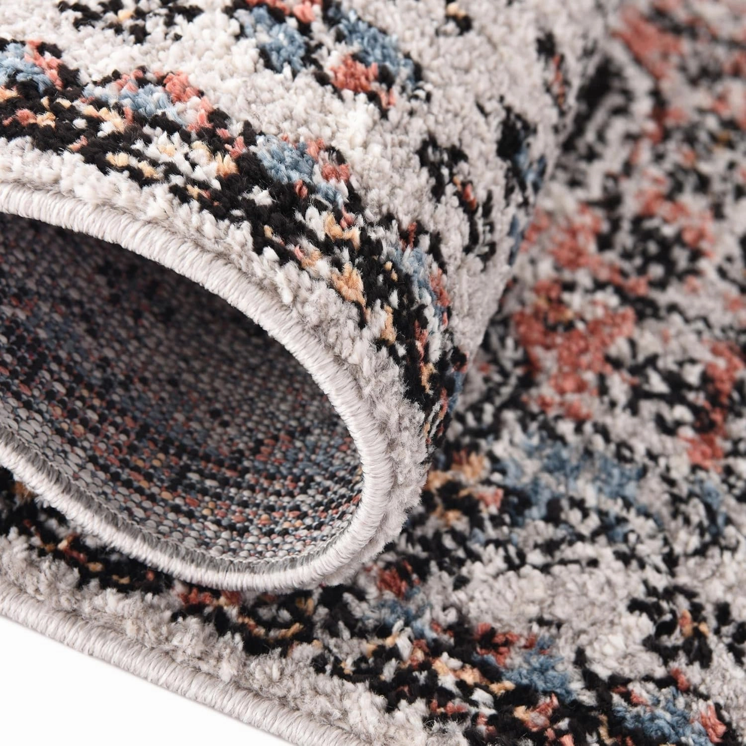Rugs.com Aramis Collection Rug – 6 Ft Runner Gray Medium Rug Perfect for Hallways, Entryways
