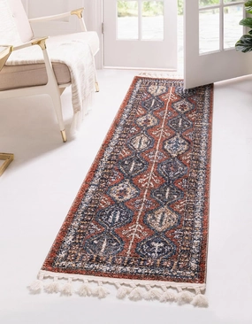 Rugs.com Aramis Collection Rug – 6 Ft Runner Rust Red Medium Rug Perfect for Hallways, Entryways
